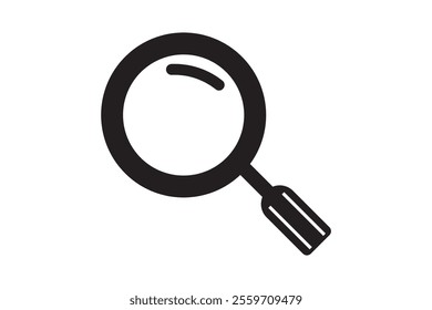 Magnifying glass icon, search icon Vector Illustration, Magnifying glass set, Zoom symbol, zoom lens sign, scan search symbol isolated, search symbol for web icons flat vector illustration.