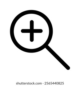 Magnifying glass icon, search icon Vector Illustration, Magnifying glass set, Zoom symbol, zoom lens sign, scan search symbol isolated, search symbol for web vector illustration, pictogram isolated 