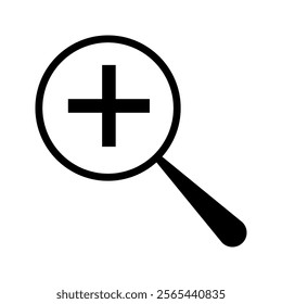 Magnifying glass icon, search icon Vector Illustration, Magnifying glass set, Zoom symbol, zoom lens sign, scan search symbol isolated, search symbol for web vector illustration, pictogram isolated 