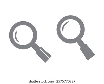 Magnifying glass icon, search icon Vector Illustration, Magnifying glass set, Zoom symbol, zoom lens sign, scan search symbol isolated, search symbol for web icons flat vector illustration.