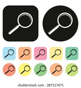 Magnifying glass icon. Search icon. Vector