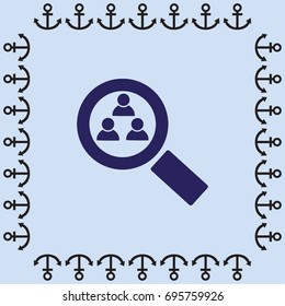 Magnifying glass icon, Search vector illustration