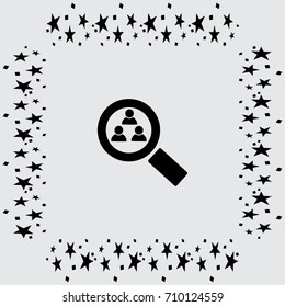 Magnifying glass icon, Search vector illustration