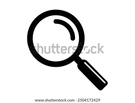 Magnifying glass icon, search icon Vector Illustration, Magnifying glass set, Zoom symbol,  zoom lens sign, scan search symbol isolated, search symbol for web icons flat vector illustration.