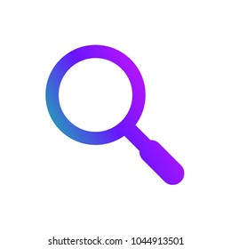 Magnifying glass icon. Search icon. Icon zoom. Vector object isolated. Gradient