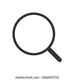 Magnifying glass icon. Search and zoom symbol. Magnify sign. Magnifier logo. Web application and interface button. Vector illustration image. Isolated on white background.