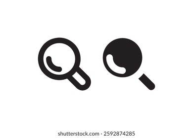 Magnifying glass icon for search and zoom Vector