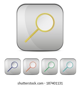 magnifying glass icon set
