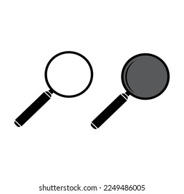 magnifying glass icon set isolated on background 
