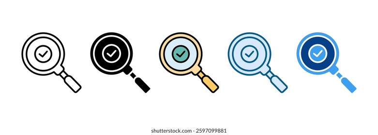 Magnifying Glass Icon Set Multiple Style Collection