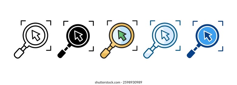 Magnifying Glass Icon Set Multiple Style Collection