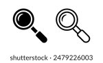Magnifying Glass icon set. Search sign. Flat illustration of vector icon on white background