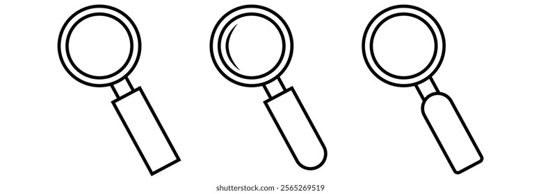 Magnifying glass icon set, search icons. search symbol . magnifying glass icon vector illustration eps 10.