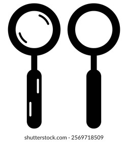 Magnifying glass icon set. Search icons. Loupe. Search Icon vector illustration, magnifying glass symbol, search icon clip art , zoom in and zoom out symbol, Magnifying glass sign. Design eps 10