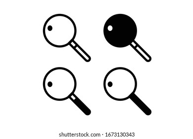 Magnifying glass icon set, searching icon