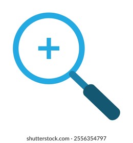 Magnifying glass icon. Magnifying glass set. Zoom symbol. Vector Illustration.