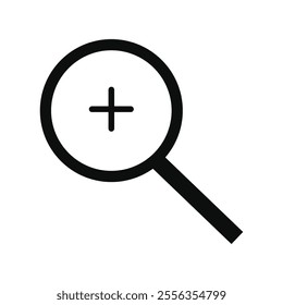 Magnifying glass icon. Magnifying glass set. Zoom symbol. Vector Illustration.