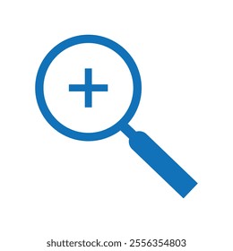 Magnifying glass icon. Magnifying glass set. Zoom symbol. Vector Illustration.