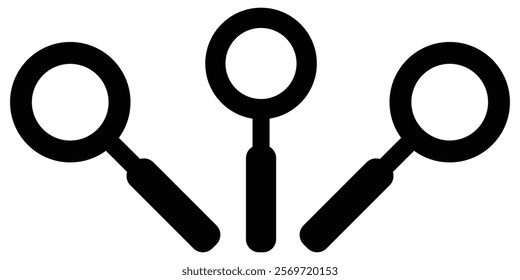 Magnifying glass icon. Magnifying glass set. Zoom symbol. Search icon vector. Magnifier, research icon symbol illustration. zoom in and zoom out symbol, Magnifying glass sign. Design eps 10