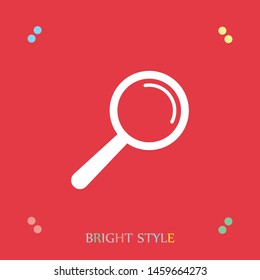 A magnifying glass icon in simple design. The icon of search and a loupe. An illustration of a magnifying glass. A searching sign.