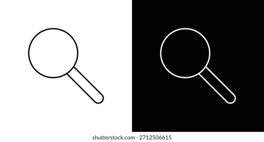 Magnifying glass icon in simple linear style.