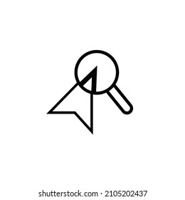 Magnifying glass icon simple shape vector illustration