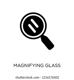 Magnifying glass icon. Magnifying glass symbol design from User interface collection. Simple element vector illustration on white background.