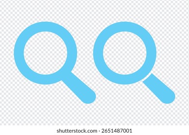 Magnifying glass icon symbol. Search bar design element. Loupe sign isolated. Searching Icons, Zoom Icons With transparent background Vector.