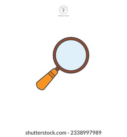 Magnifying Glass icon symbol vector illustration isolated on white background