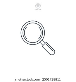 Magnifying Glass icon symbol vector illustration isolated on white background