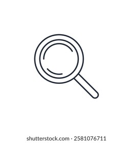 Magnifying glass icon symbol vector sign isolated on white background illustration for graphic and web design