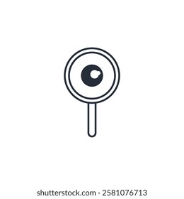 Magnifying glass icon symbol vector sign isolated on white background illustration for graphic and web design