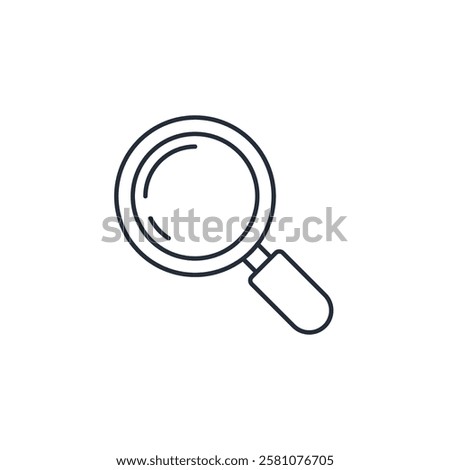 Magnifying glass icon symbol vector sign isolated on white background illustration for graphic and web design