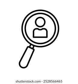 A magnifying glass icon, symbolizing investigation, research, or exploration, often used in detective or analytical contexts.