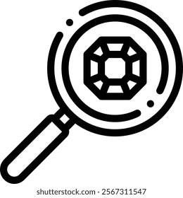 magnifying glass icon. Thin Linear Style Design Isolated On White Background