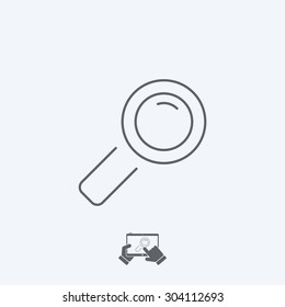  Magnifying glass icon - Thin series
