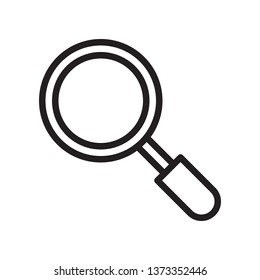 Magnifying glass icon in trendy outline style design. Vector graphic illustration. Magnifying glass icon for website design, logo, app, and ui. Editable vector stroke. EPS 10.
