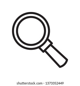 Magnifying glass icon in trendy outline style design. Vector graphic illustration. Magnifying glass icon for website design, logo, app, and ui. Editable vector stroke. EPS 10.