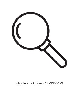 Magnifying glass icon in trendy outline style design. Vector graphic illustration. Magnifying glass icon for website design, logo, app, and ui. Editable vector stroke. EPS 10.