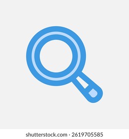 A magnifying glass icon useful for search and analysis in various applications.