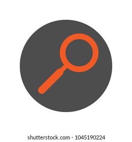 Magnifying glass icon. Vector.