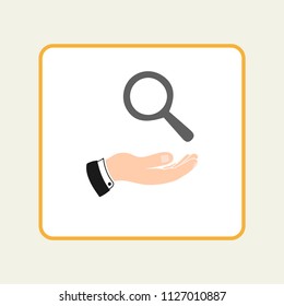 Magnifying glass icon vector.