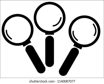 Magnifying glass icon vector.