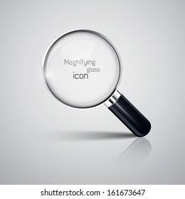 Magnifying glass icon. Vector