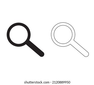 Vergrößerungsglas-Symbol, Vektorgrafik .