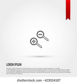 Magnifying glass icon vector.