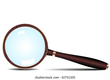 Magnifying glass icon - vector