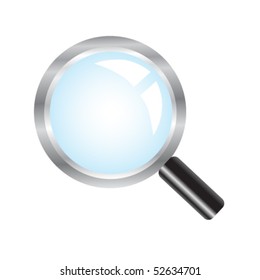 Magnifying glass icon. Vector