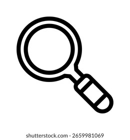 Vector de icono de lupa del conjunto de líneas de gestión empresarial