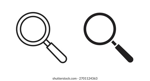 Colección de Vector de icono de lupa. ilustraciones de Vector de símbolo de stock